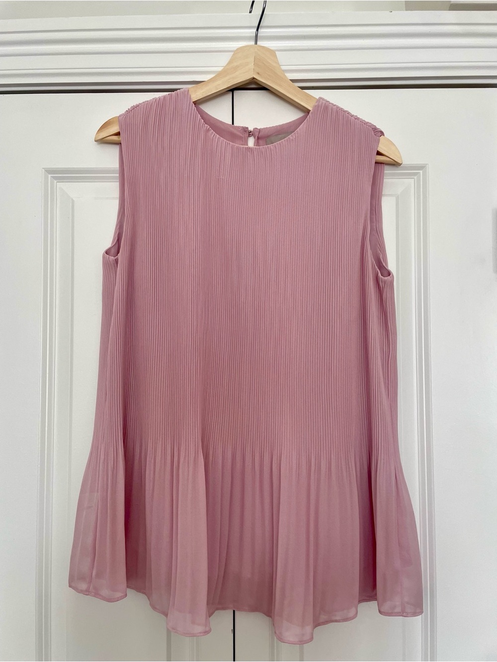 Sleeveless Pleated Top - Dusty Rose